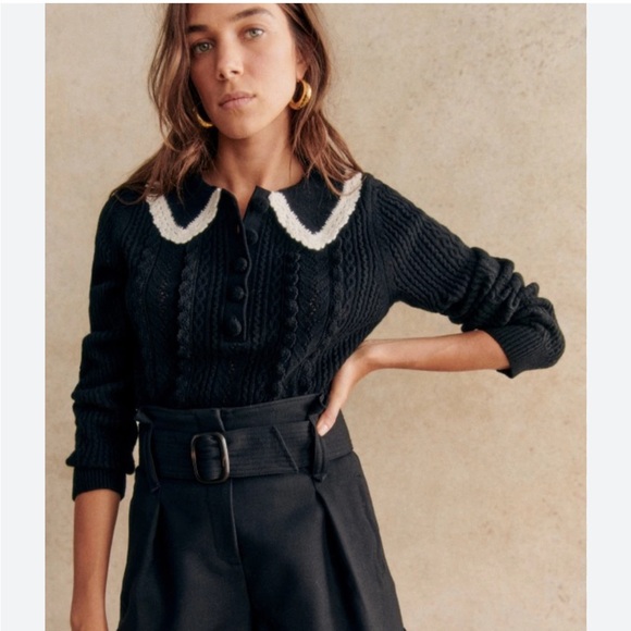 Sezane Sweaters - Sézane Frances sweater in black - size M